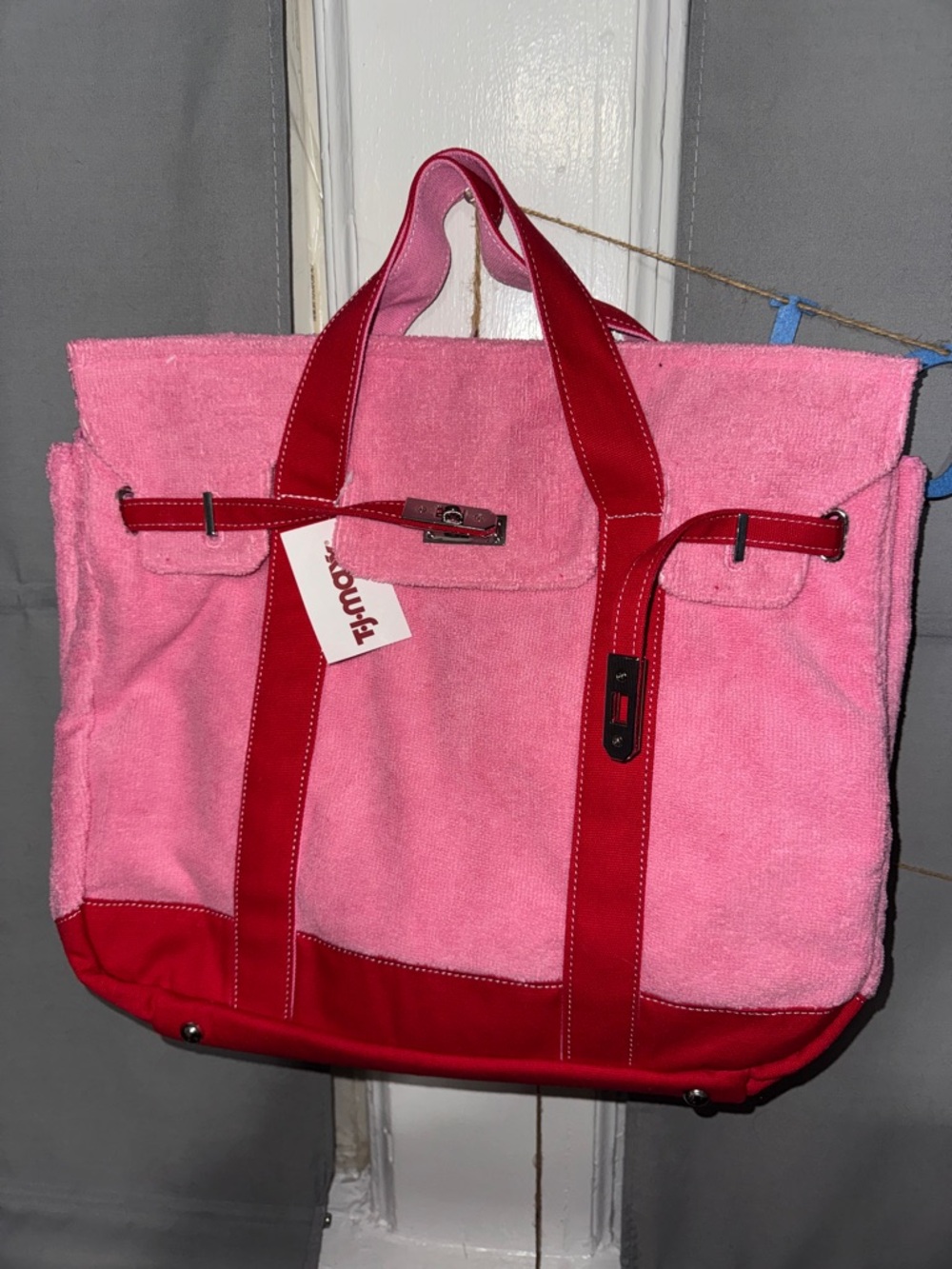 Pink and Red Tote Bag Large